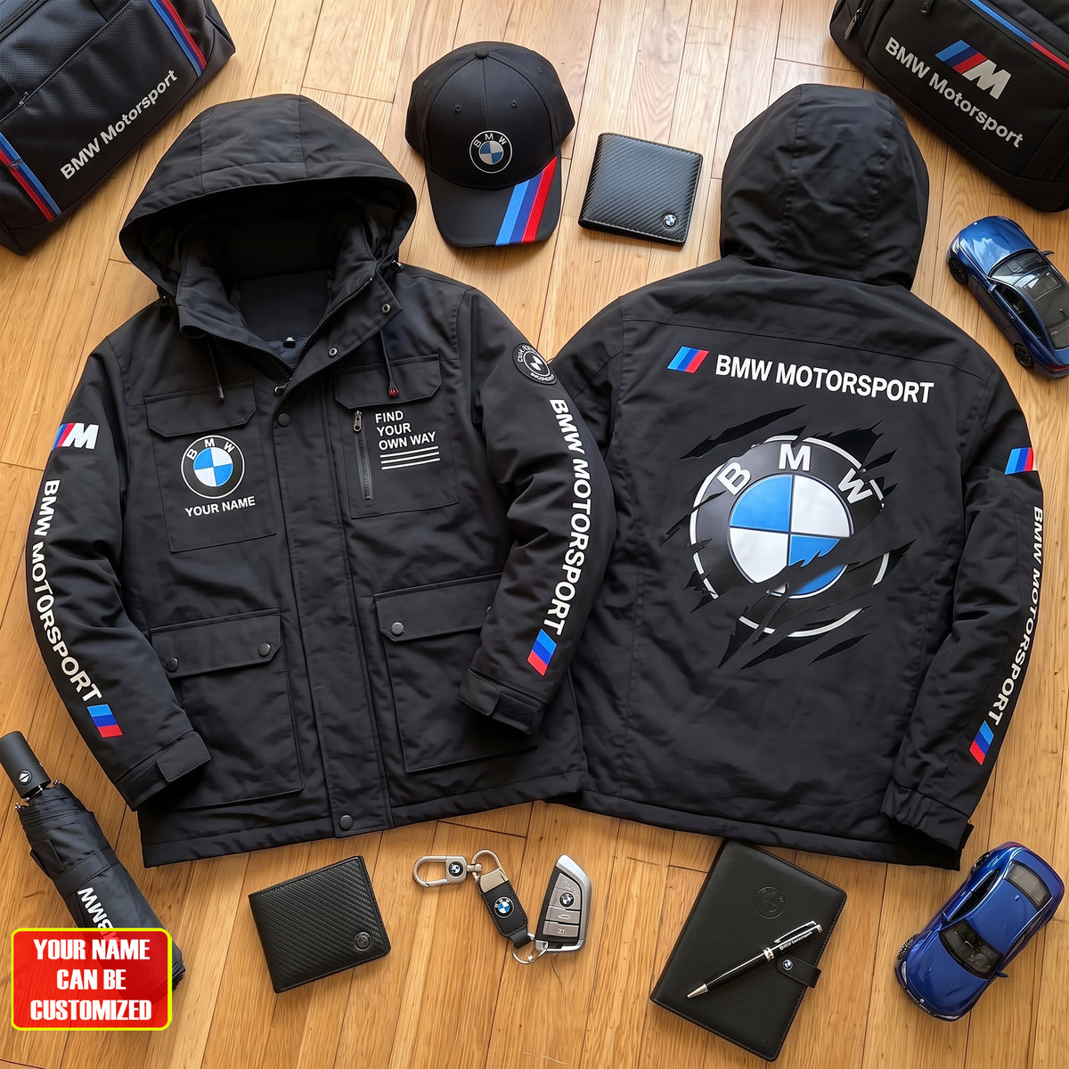 Personalized BW Motorsport 2026 Windbreaker Hooded Jacket