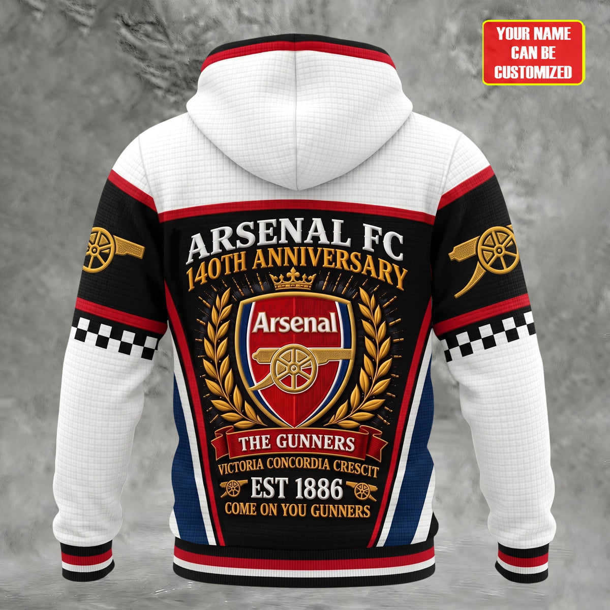 Personalized Arsenal Gunners 2026 Fabric Hooded Sweatshirt
