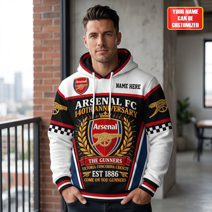 Personalized Arsenal Gunners 2026 Fabric Hooded Sweatshirt