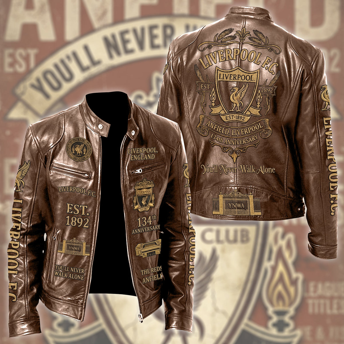 LVP FC 134th Anniversary Vintage Collar Leather Jacket (1892-2026)