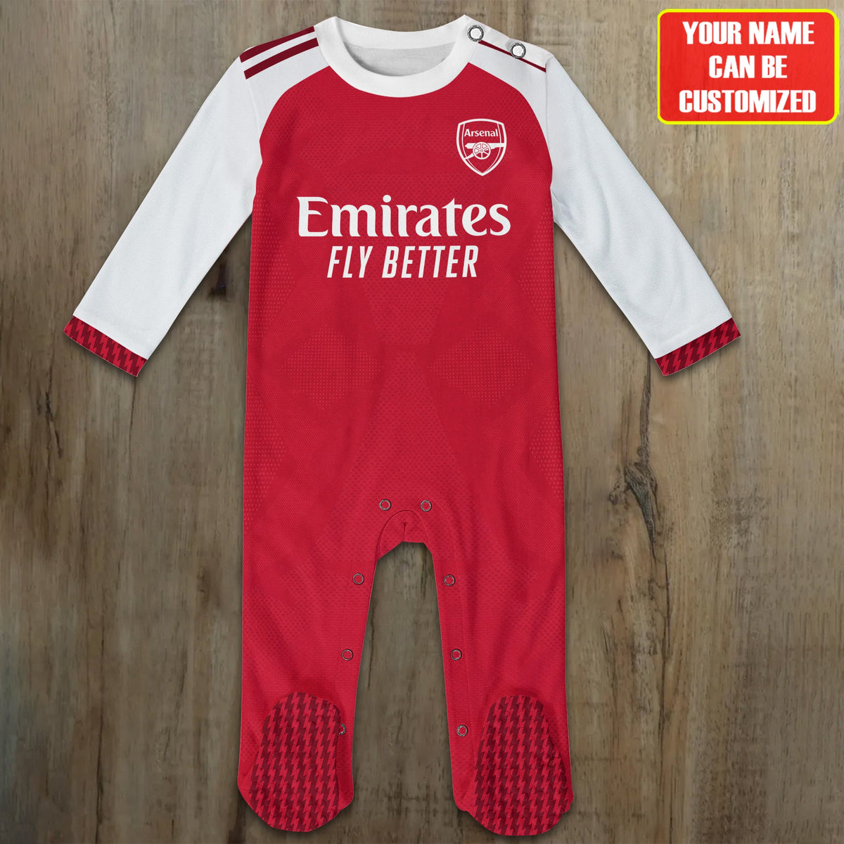 Arsenal 2027 Soccer Customized Baby Rib Sleepwear