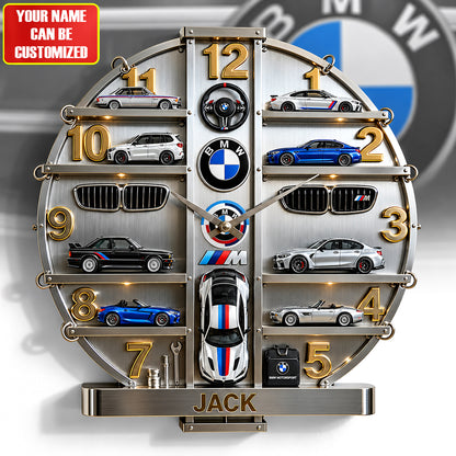 BW Motorsport Home Decorative 3D Visual Effect Acrylic Wall Clock