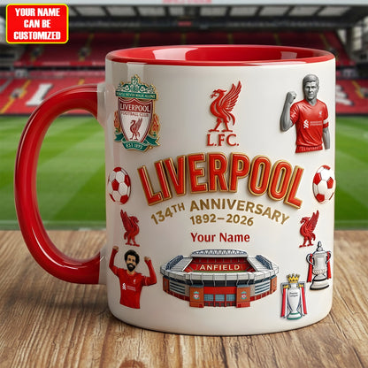 Personalized LVP 134th Anniversary Accent Mug , Cream Mug Gifts , Holiday Gifts