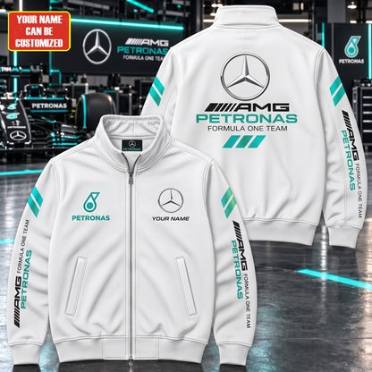 Personalized Merc AMG Petronas 2026 Zipper Stand Collar Jacket