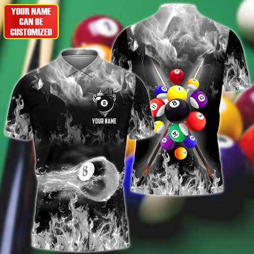 Personalized Billiards Fire Silver Version All Over Printed Unisex Shirt QB130608
