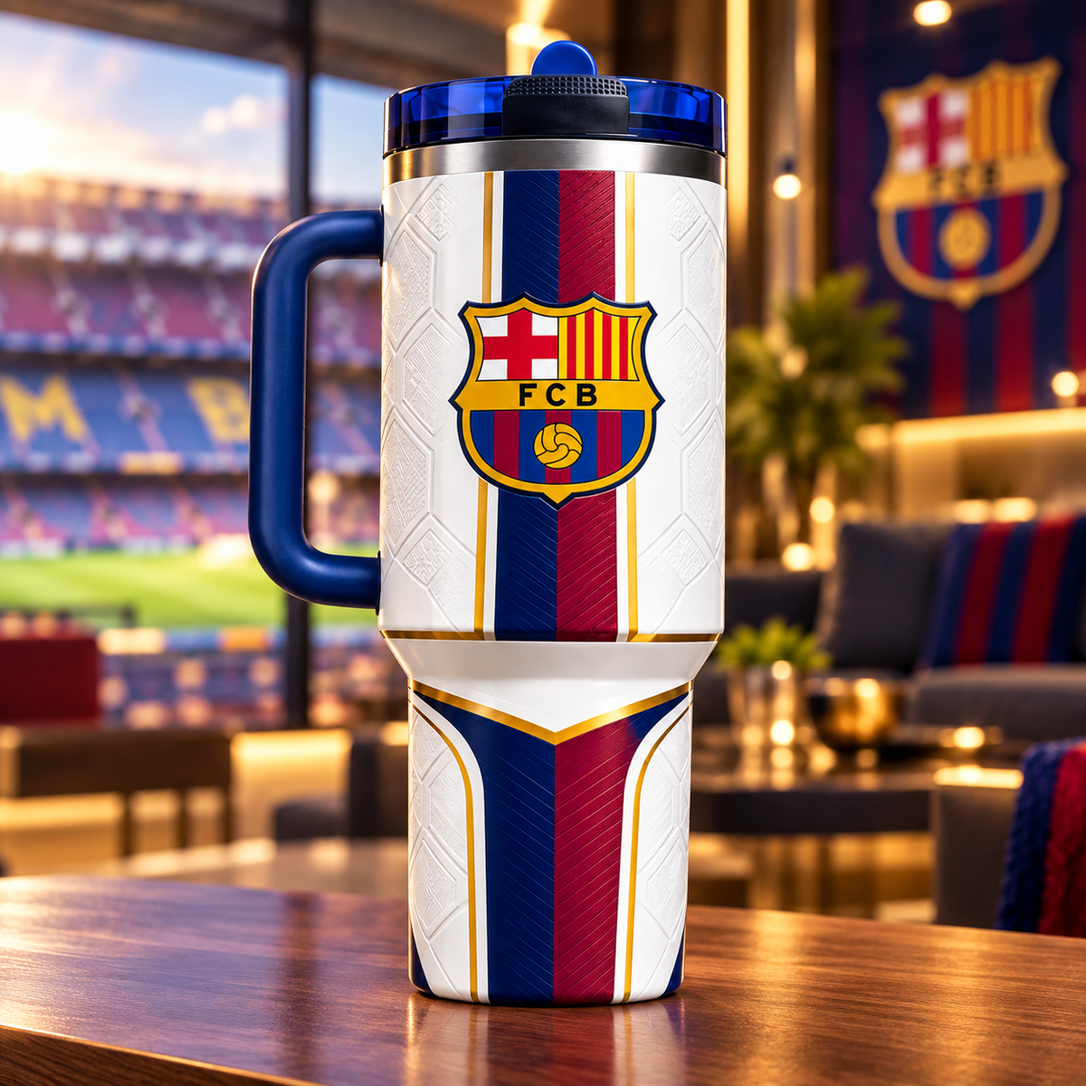 Barca FC King champions insulated tumbler 30oz 40oz