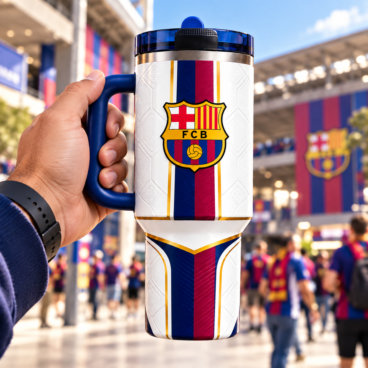 Barca FC King champions insulated tumbler 30oz 40oz