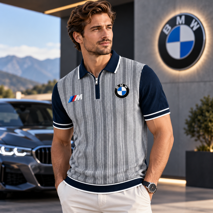 Personalized Bw Striped Zipper Polo ,T-shirt, Hoodie , Short , Polo , hawaii