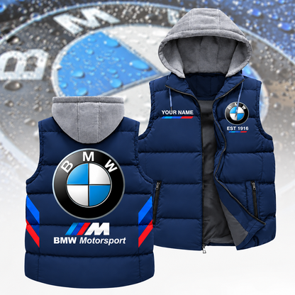Bw Sleeveless Windproof Puffer Jacket With Hood