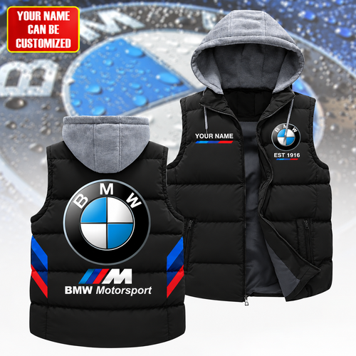 Bw Sleeveless Windproof Puffer Jacket With Hood