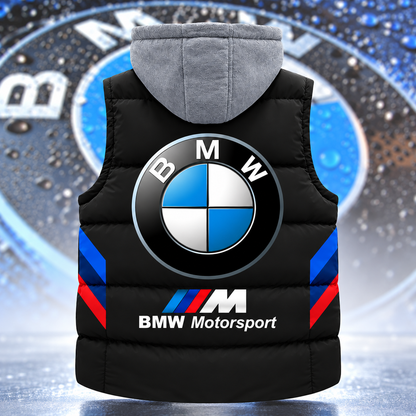 Bw Sleeveless Windproof Puffer Jacket With Hood